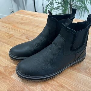 Pajar Gavel Black Leather Men's Chelsea Boots - Size 45